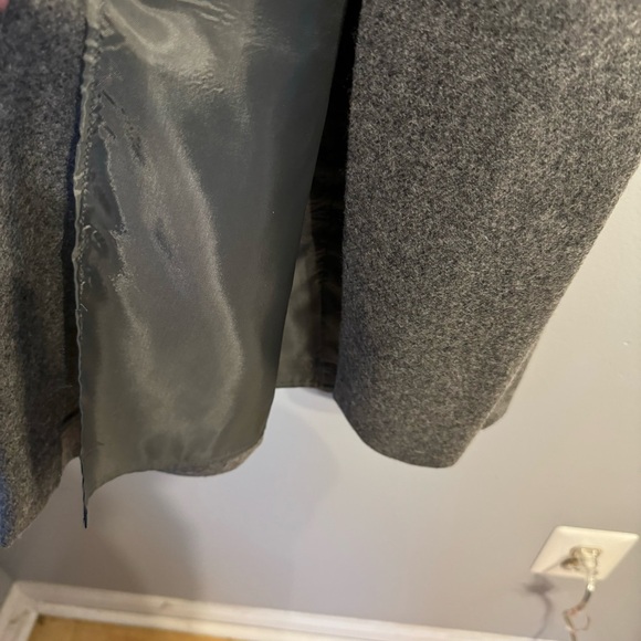 Vintage Isaac Hazan Classic 100% Wool Lined Skirt Midi Length Gray Size 12 - Picture 4 of 6